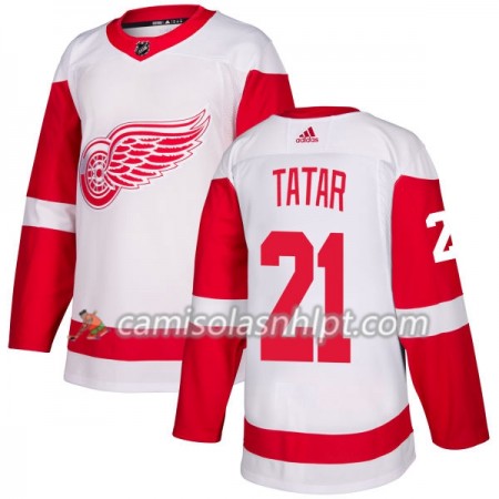 Camisola Detroit Red Wings Tomas Tatar 21 Adidas 2017-2018 Branco Authentic - Homem